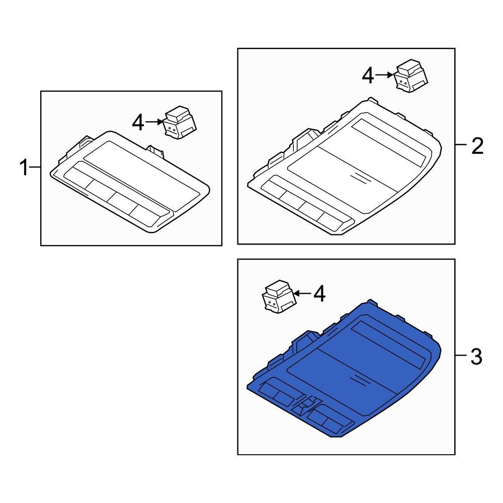 Mazda OE BCJH6997YB02 Upper Overhead Console