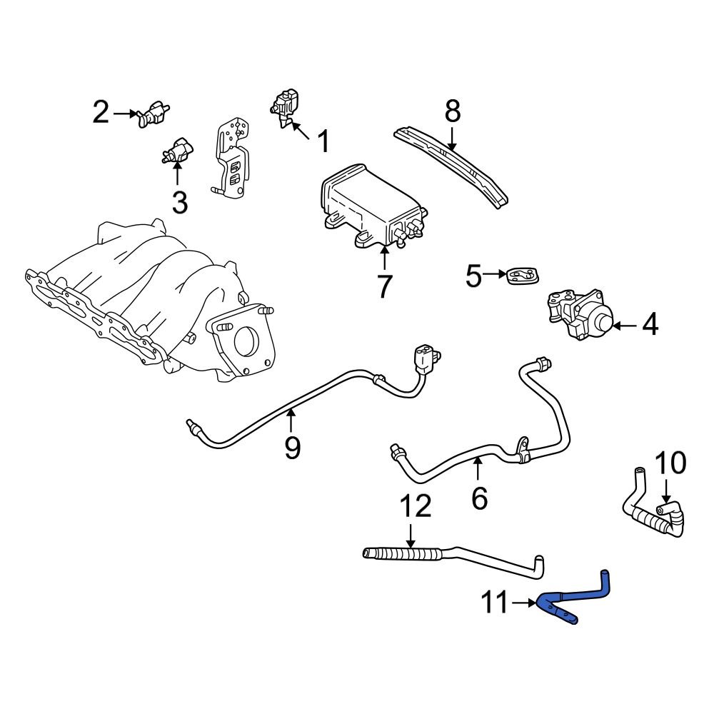 Mazda OE GD7A4256YA Evaporative Emissions System Lines
