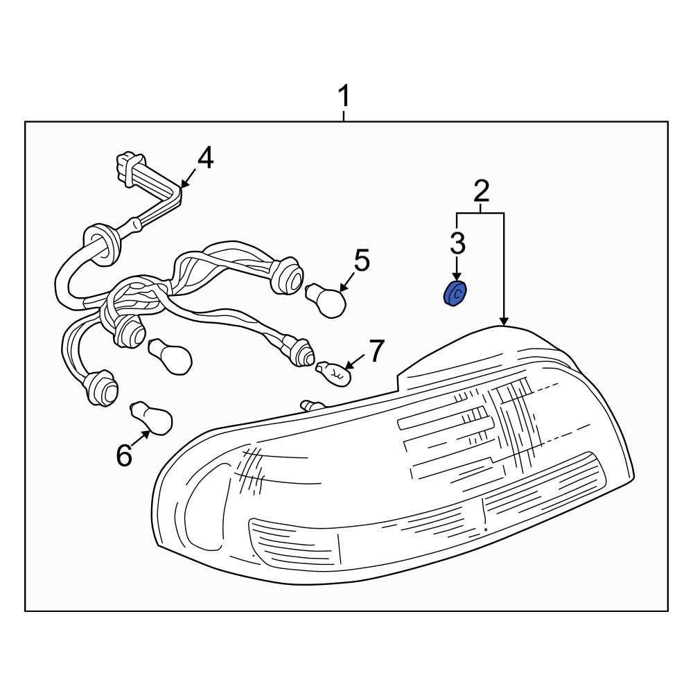 Mazda OE GD7A51153 Rear Tail Light Gasket