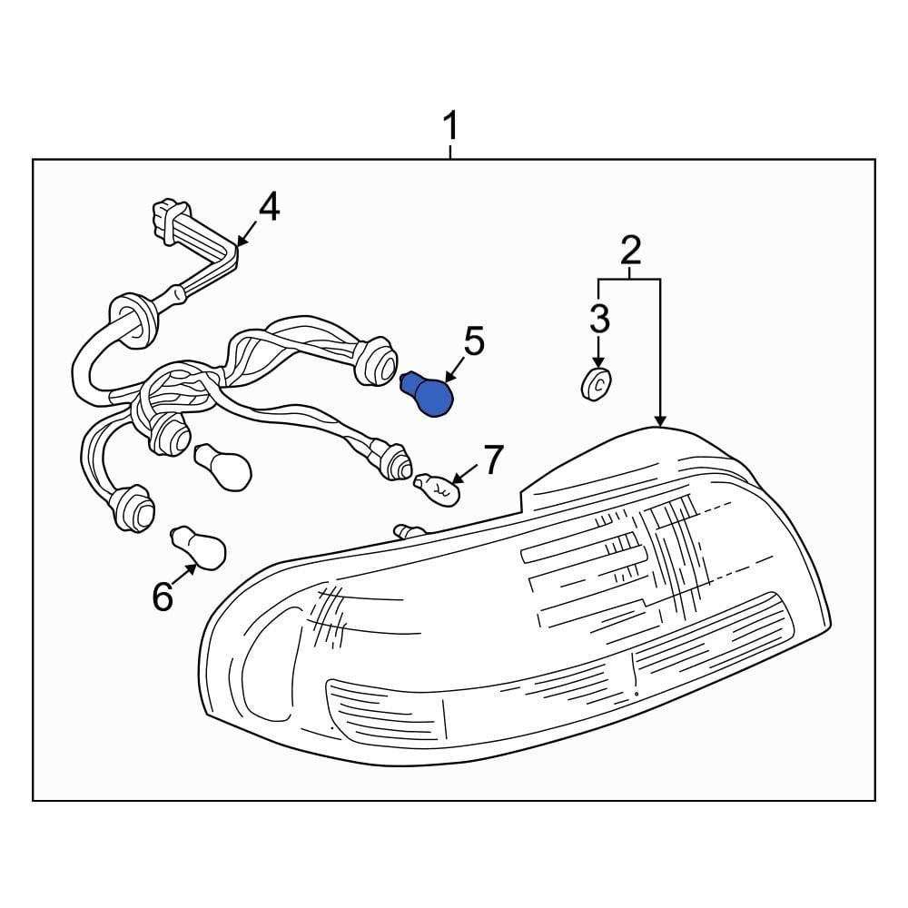Mazda OE 997008215 Rear Brake Light Bulb