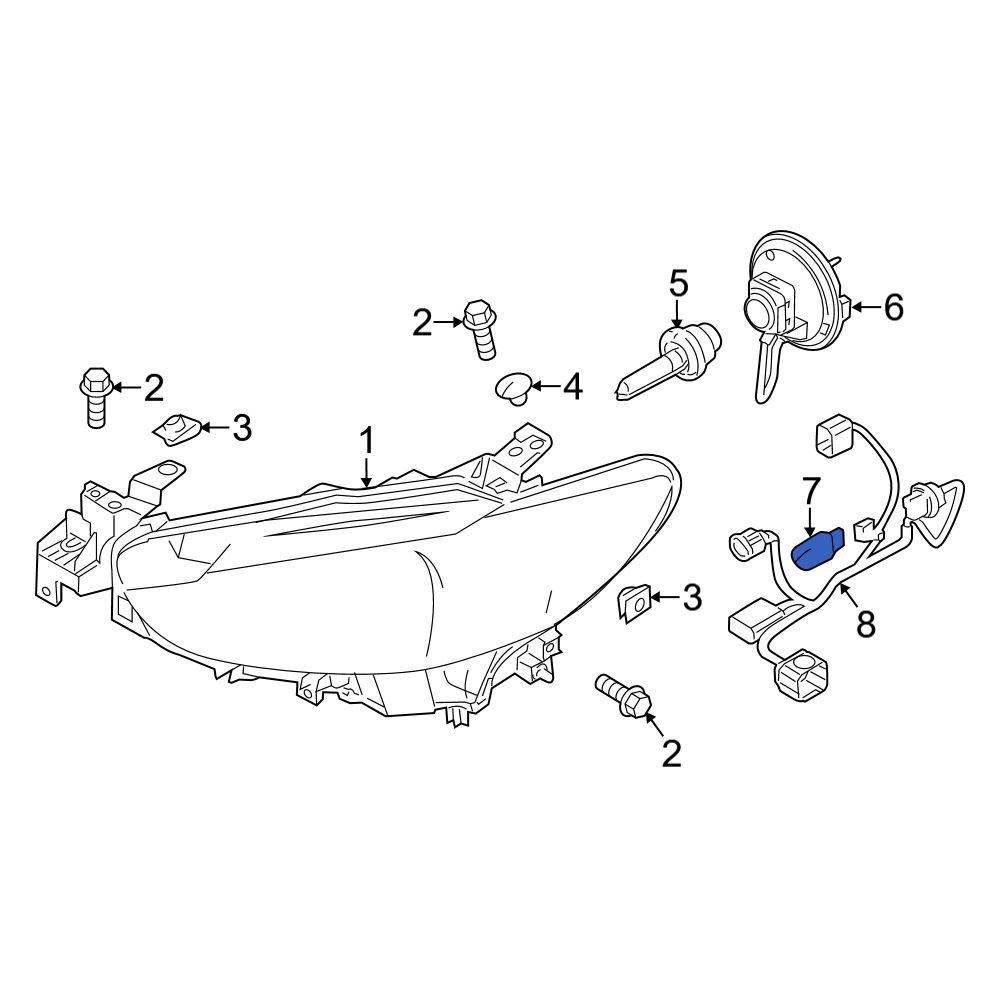 Mazda OE GS3L5106Y Front Turn Signal Light Bulb