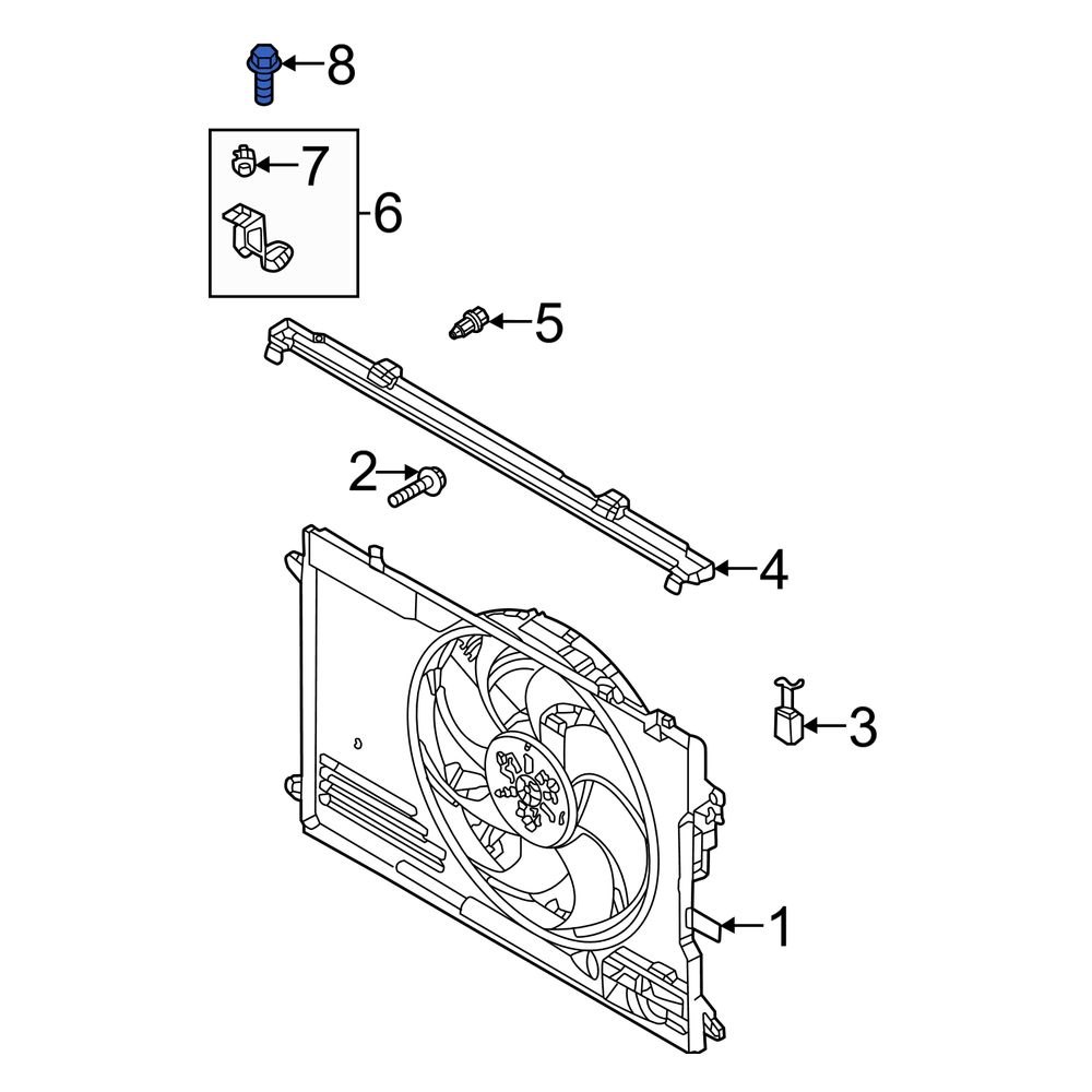 Mazda OE 994660820 Engine Cooling Fan Shroud Bolt