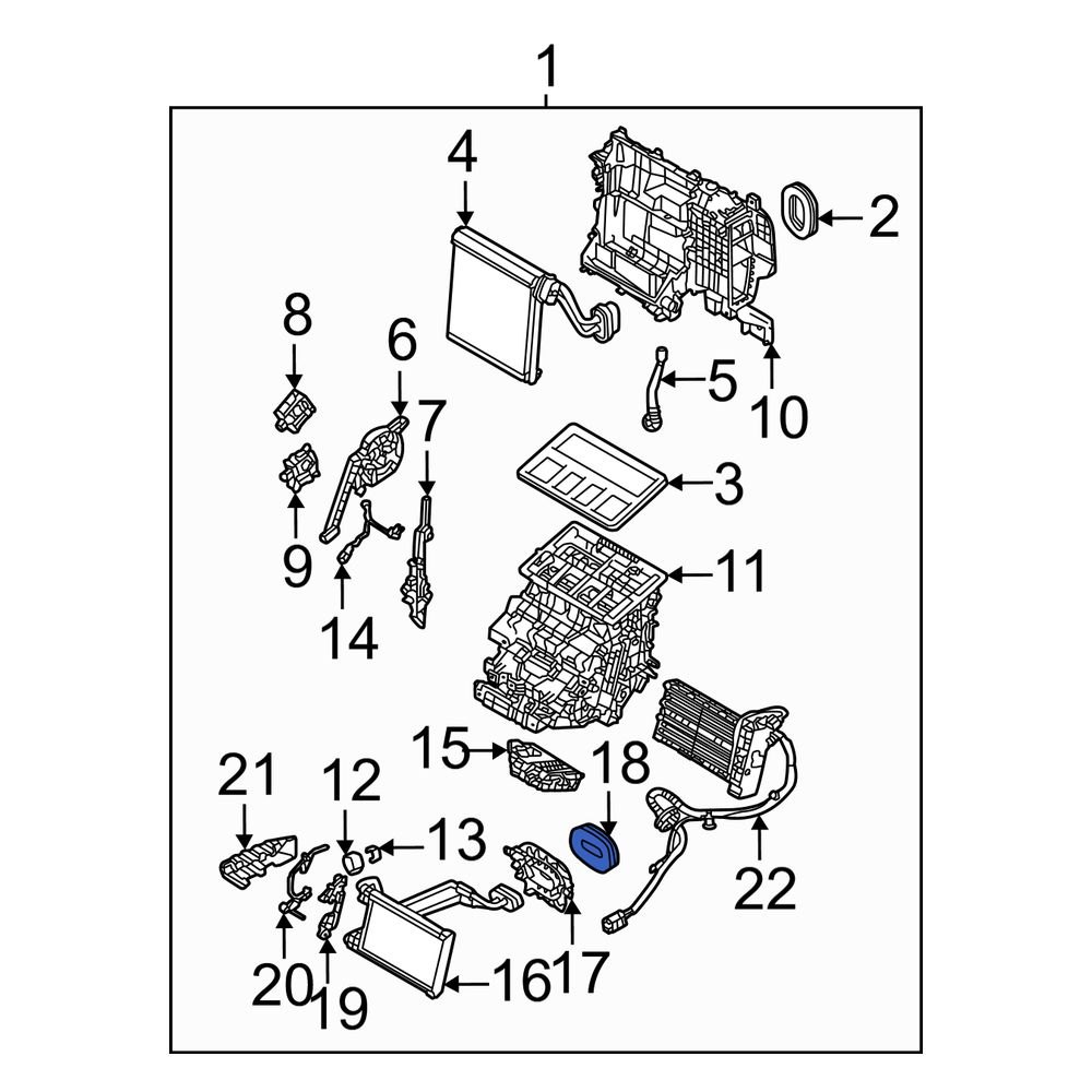 Mazda OE DN4J61J12 HVAC Heater Core Seal