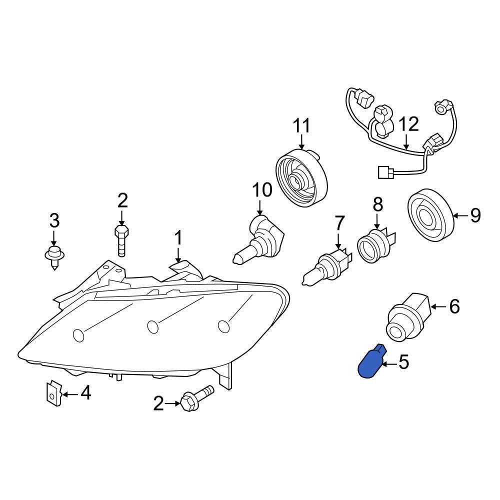 Mazda OE 0000110194 Front Side Marker Light Bulb