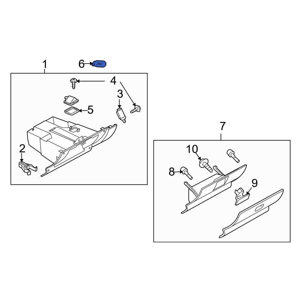 Mazda OE H45055431 Front Glove Box Light Bulb