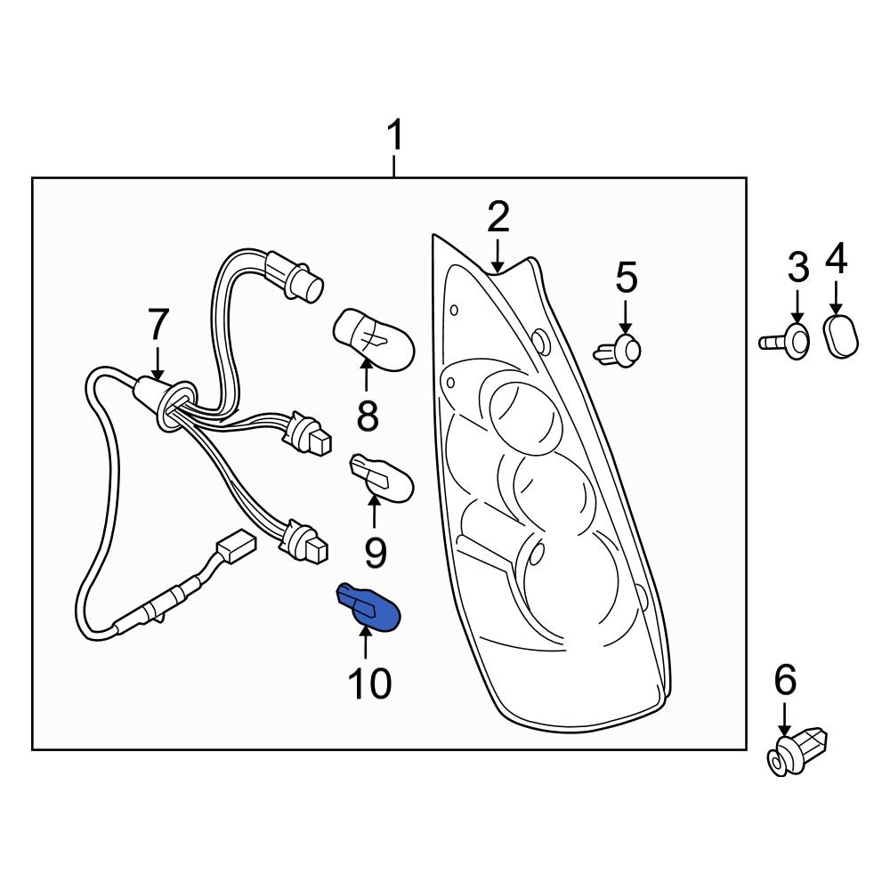 Mazda OE 997008215 Rear Brake Light Bulb