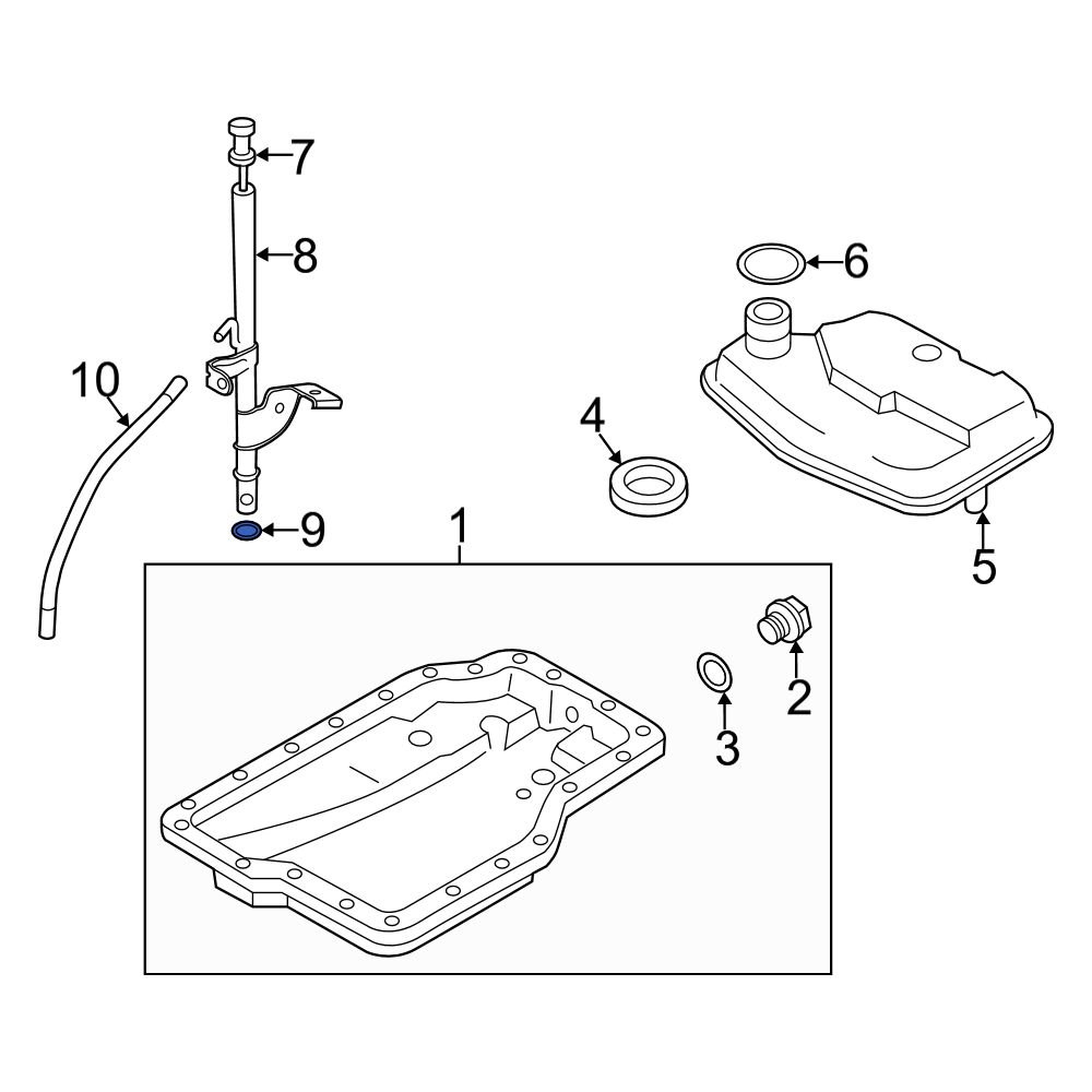 Mazda OE 9954101201 Automatic Transmission Dipstick Tube ORing