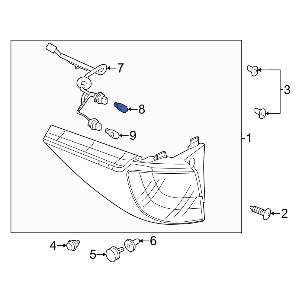 Mazda OE 997008215 Rear Brake Light Bulb