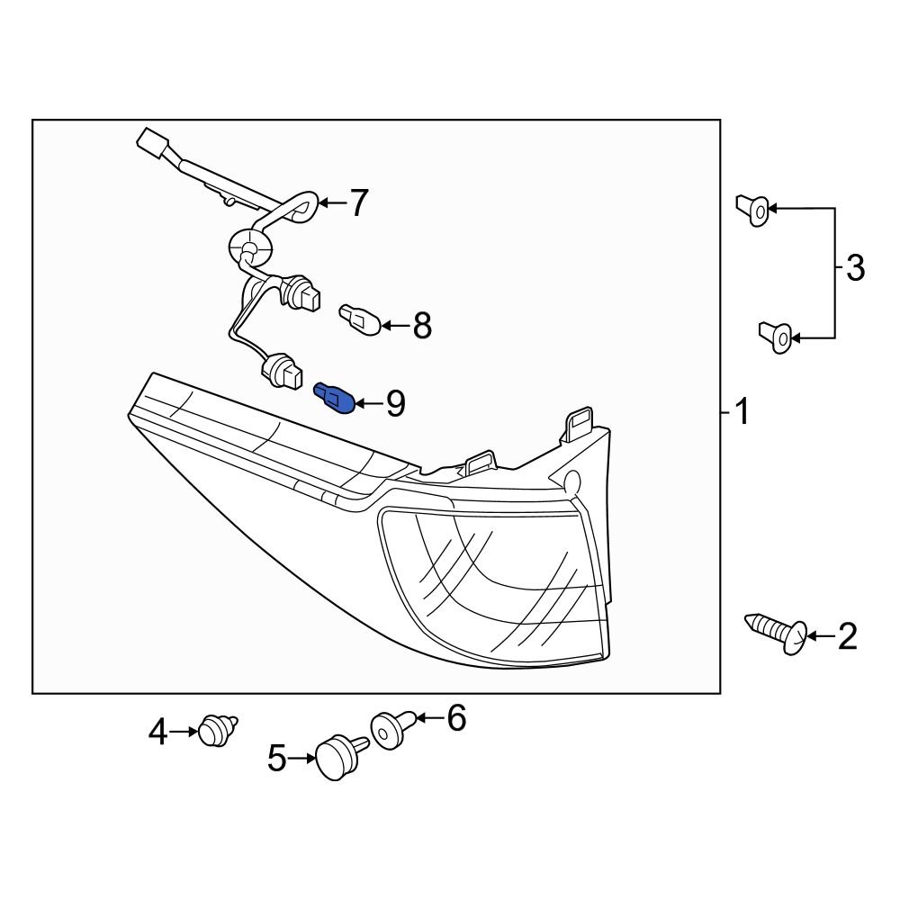 Mazda OE 997006210Y Rear Turn Signal Light Bulb