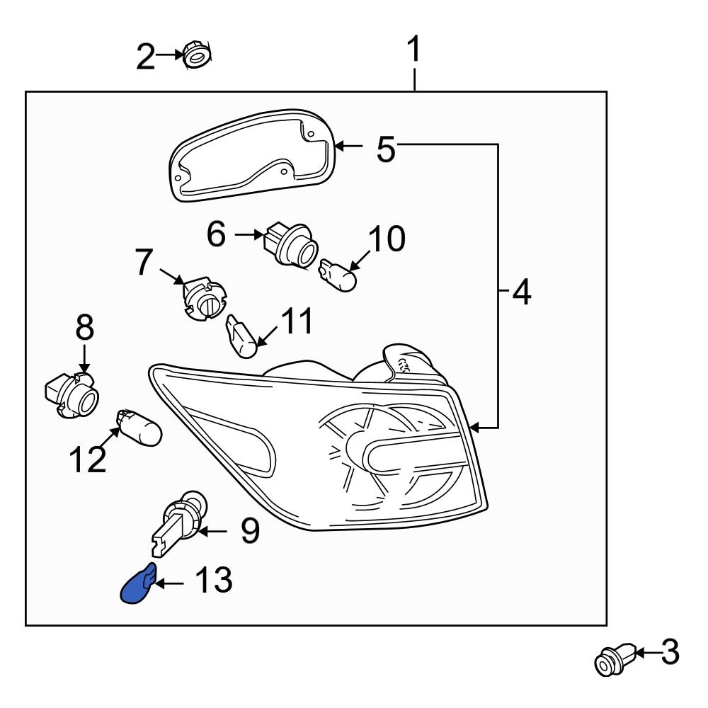 Mazda OE 0000110194 Front Side Marker Light Bulb