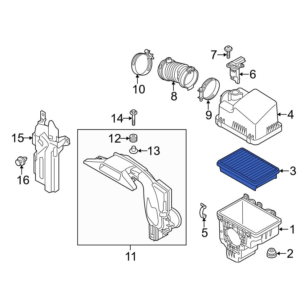 Mazda OE PE07133A0A - Engine Air Filter
