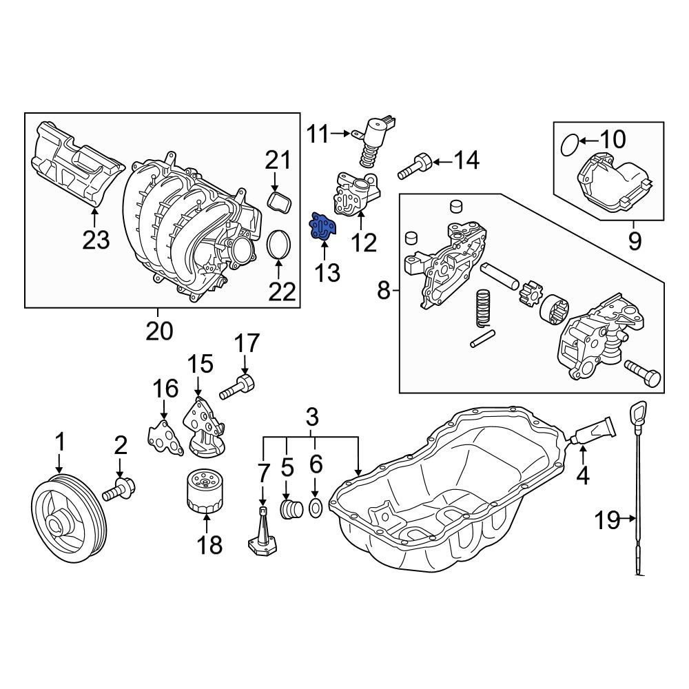 Mazda OE PE0514365 Engine Variable Valve Timing (VVT) Solenoid Gasket