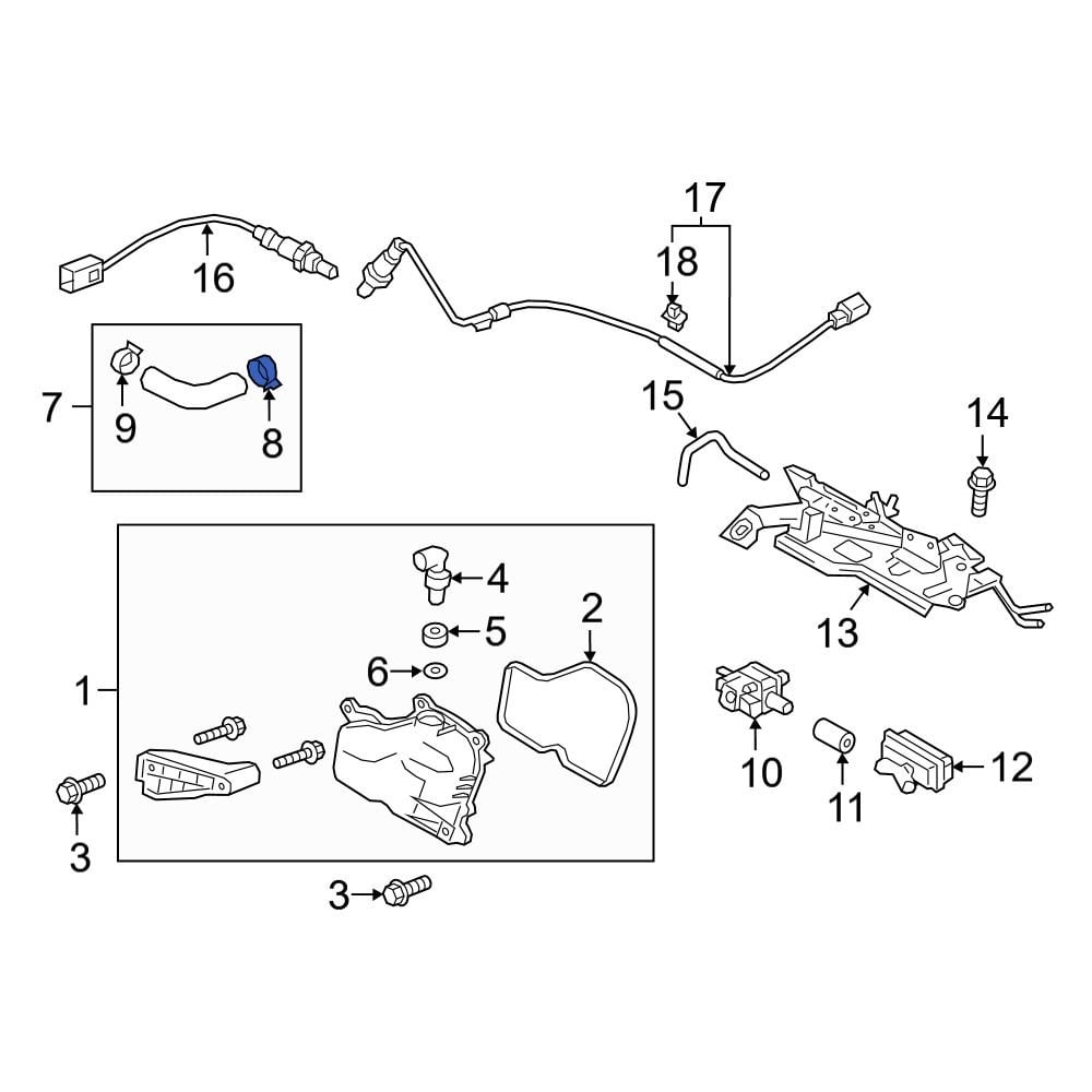Mazda OE PY8W15538 Inner PCV Valve Hose Clamp