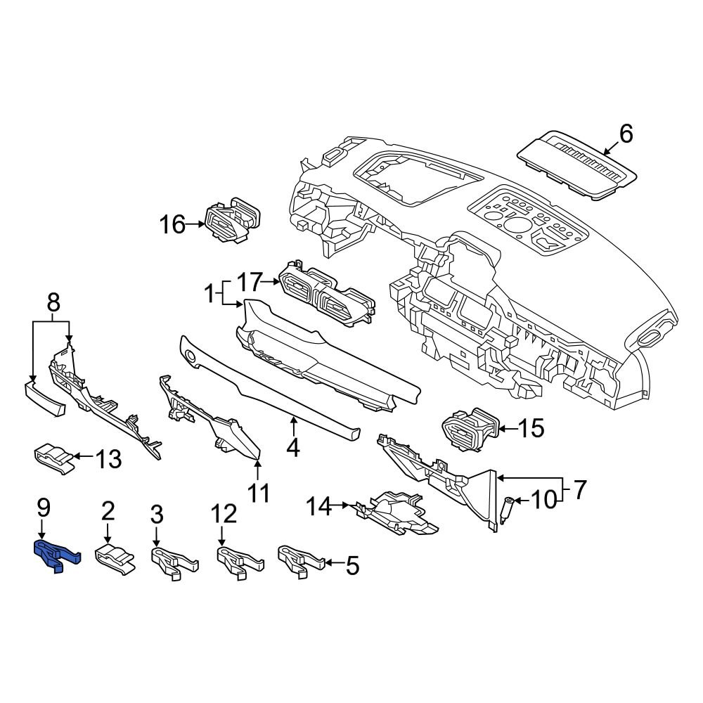 Mazda OE GS1D64345 - Door Interior Trim Panel Retainer