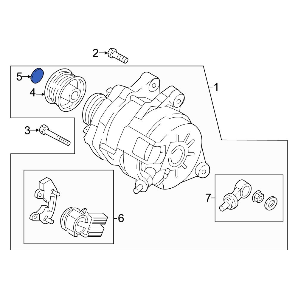 Mazda OE RF5C18W37 Alternator Pulley Cap