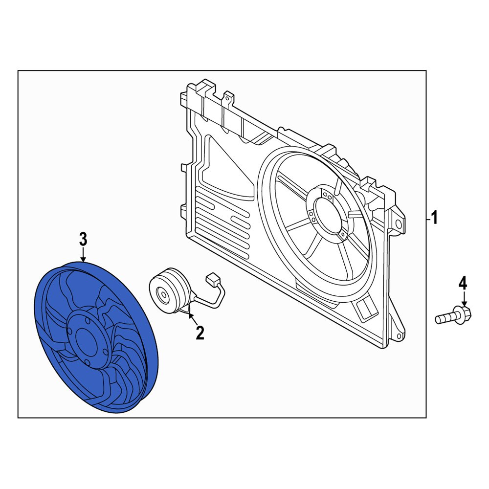 Mazda OE BDTS53110A Front Engine Cooling Fan Shroud