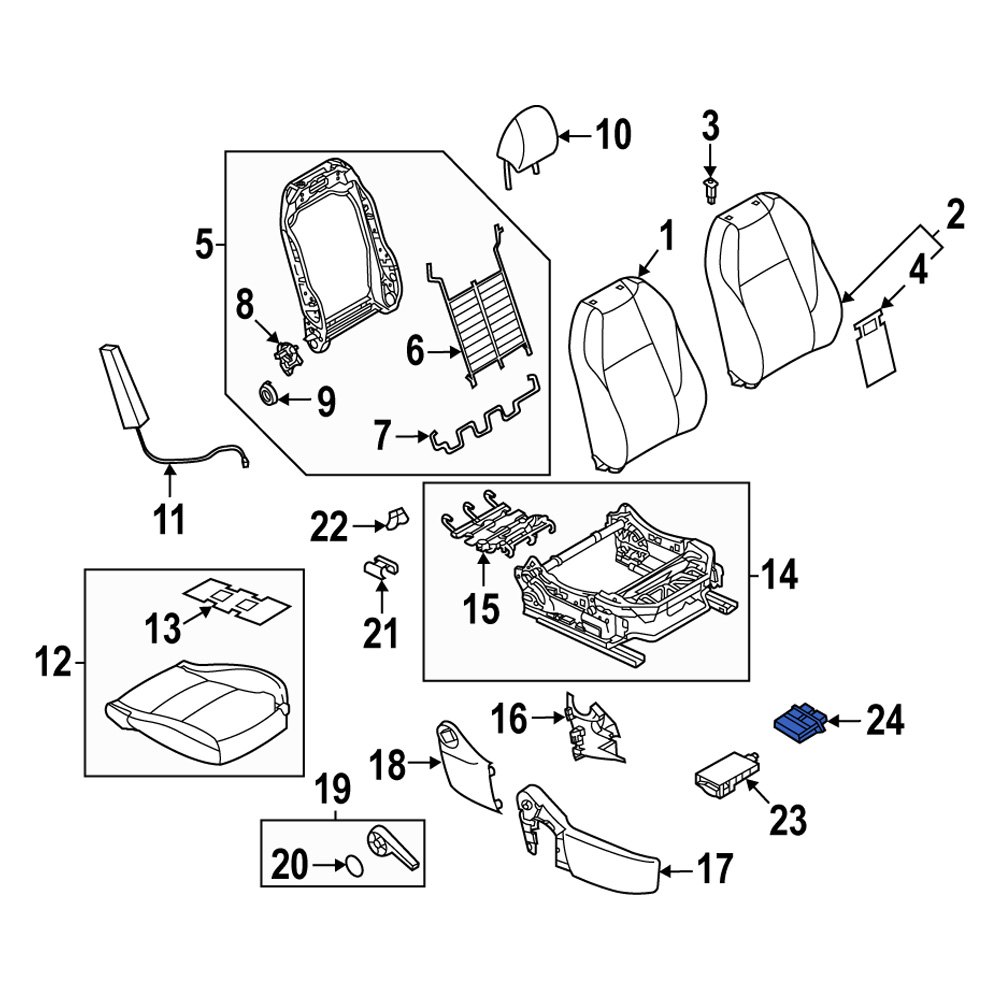 Mazda OE BDTS67SW0 Air Bag Seat Sensor Mat