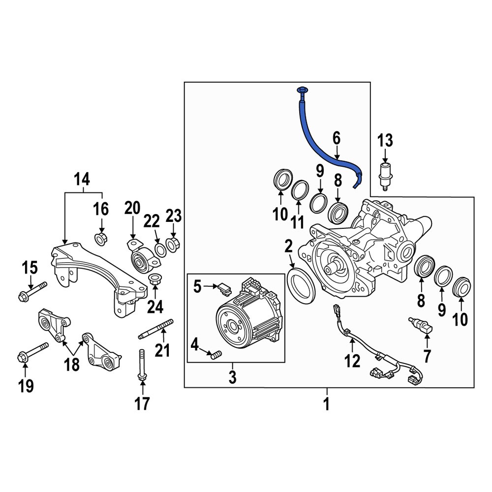 Mazda OE CE0127090A Rear Differential Vent Hose