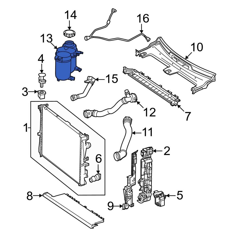 MercedesBenz OE 2065000000 Engine Coolant Reservoir