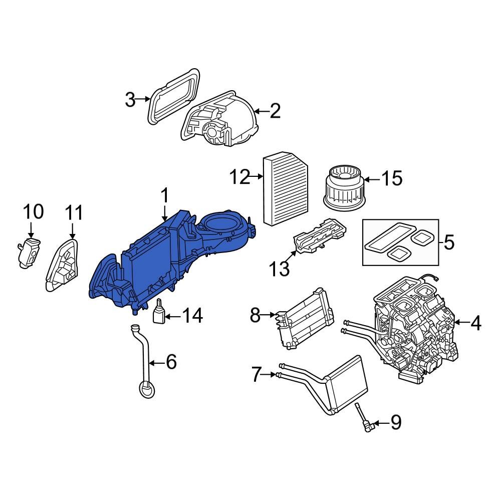 MercedesBenz OE 2068309401 HVAC Unit Case