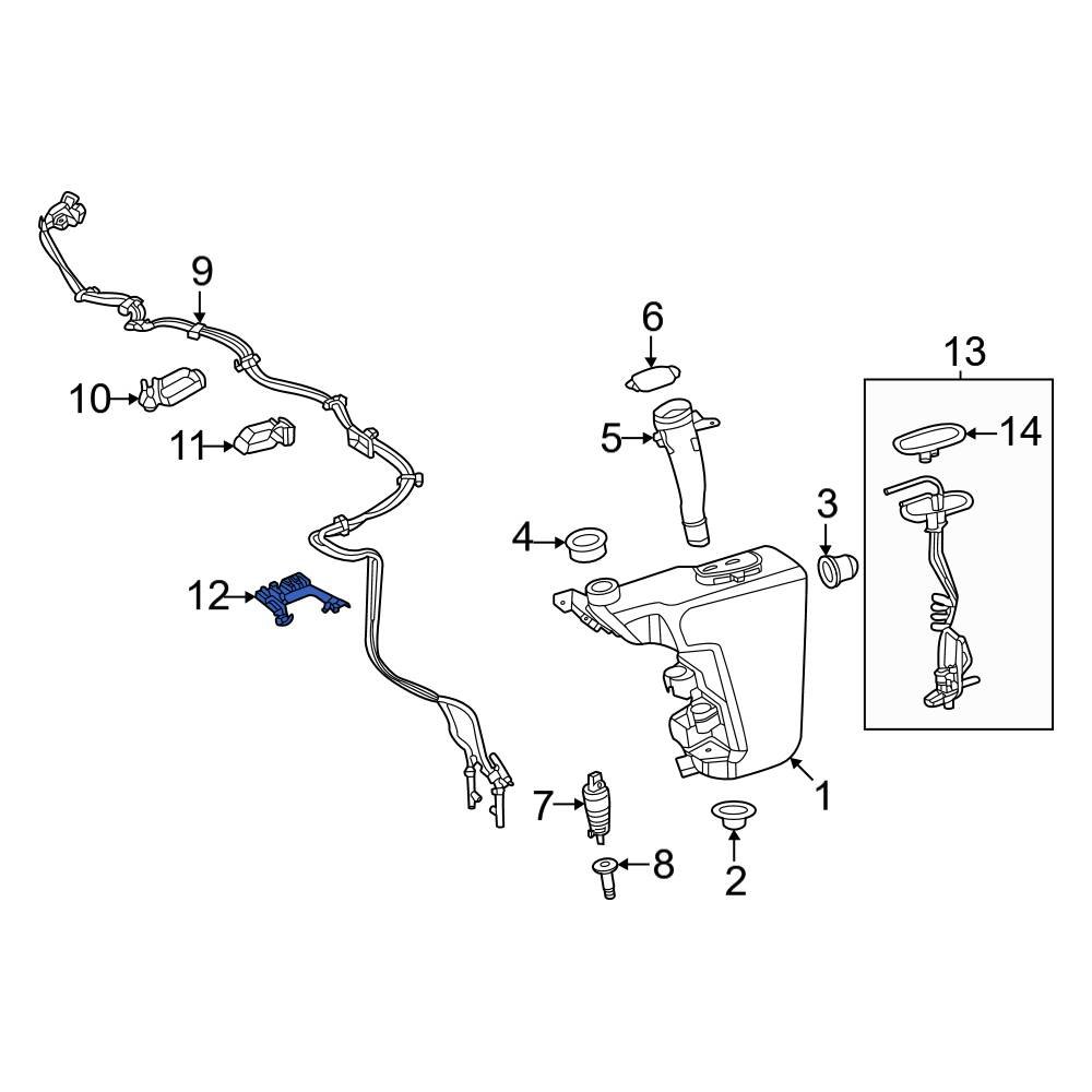 MercedesBenz OE 2058690214 Front Windshield Washer Hose Bracket