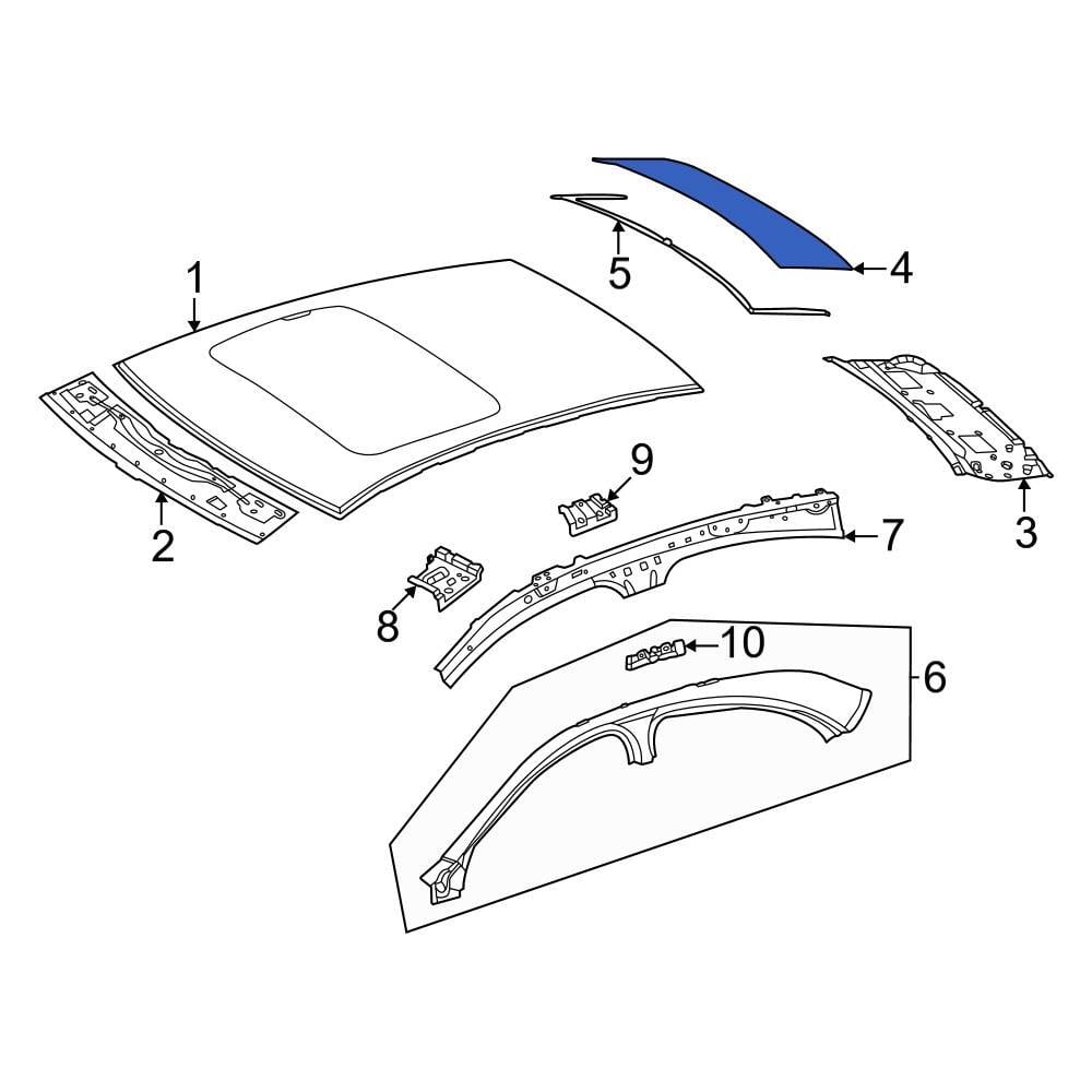 Mercedes-Benz OE 20665022009999 - Rear Roof Panel