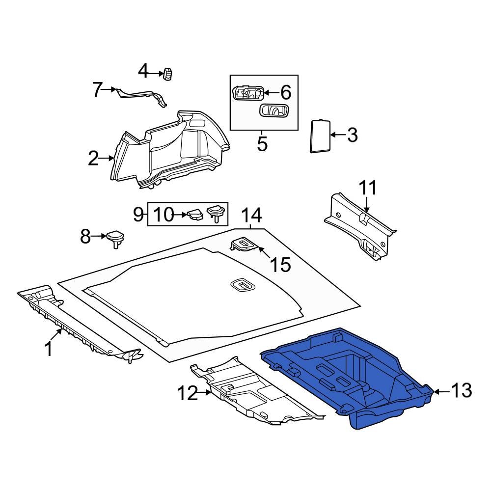 MercedesBenz OE 2066941400 Rear Floor Storage Compartment
