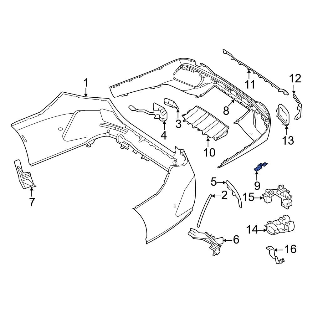 Mercedes-Benz OE 2068852703 - Rear Valance Panel Bracket