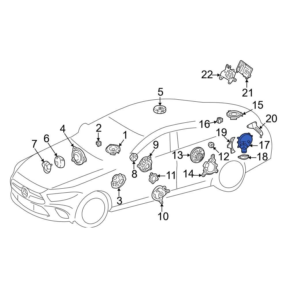 MercedesBenz OE 2908200100 Rear Speaker