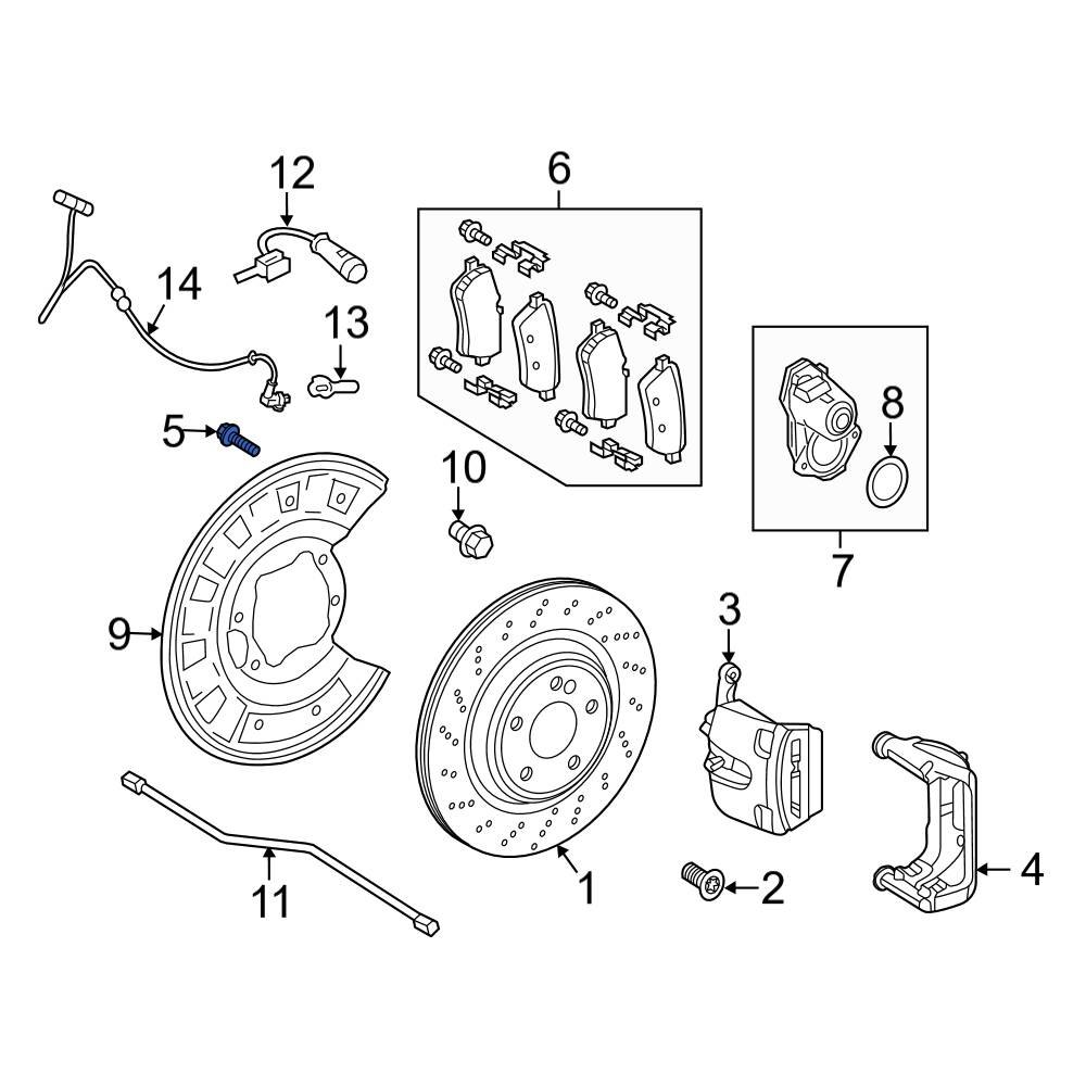 MercedesBenz OE 910105012010 Disc Brake Caliper Anchor Plate Bolt
