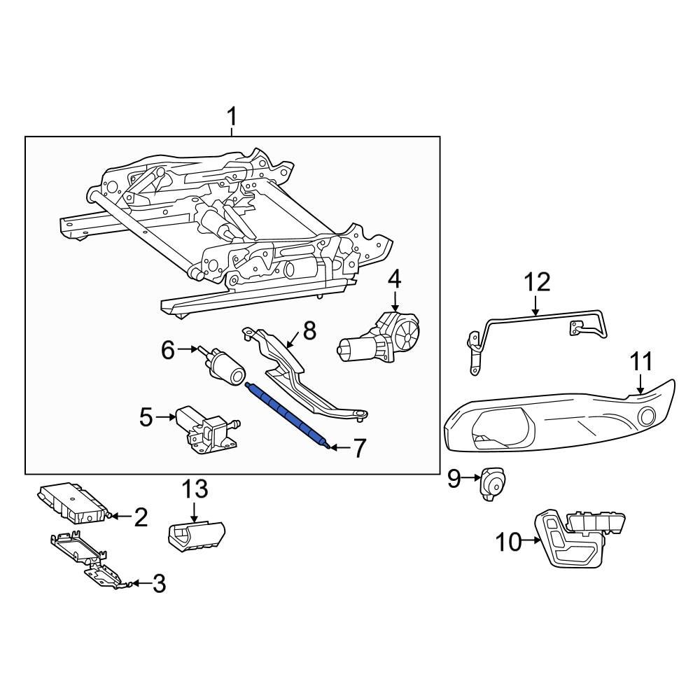 MercedesBenz OE 1728200141 Front Power Seat Motor Drive Shaft