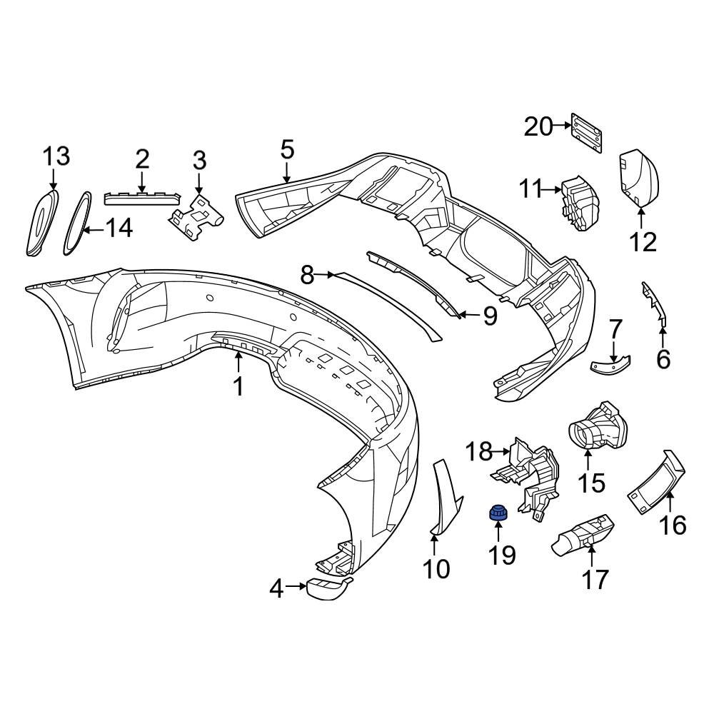 Mercedes-Benz OE 2308800030 - Rear Bumper Guide