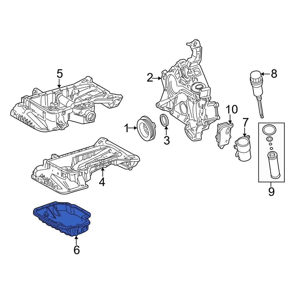 MercedesBenz OE 1120100328 Lower Engine Oil Pan