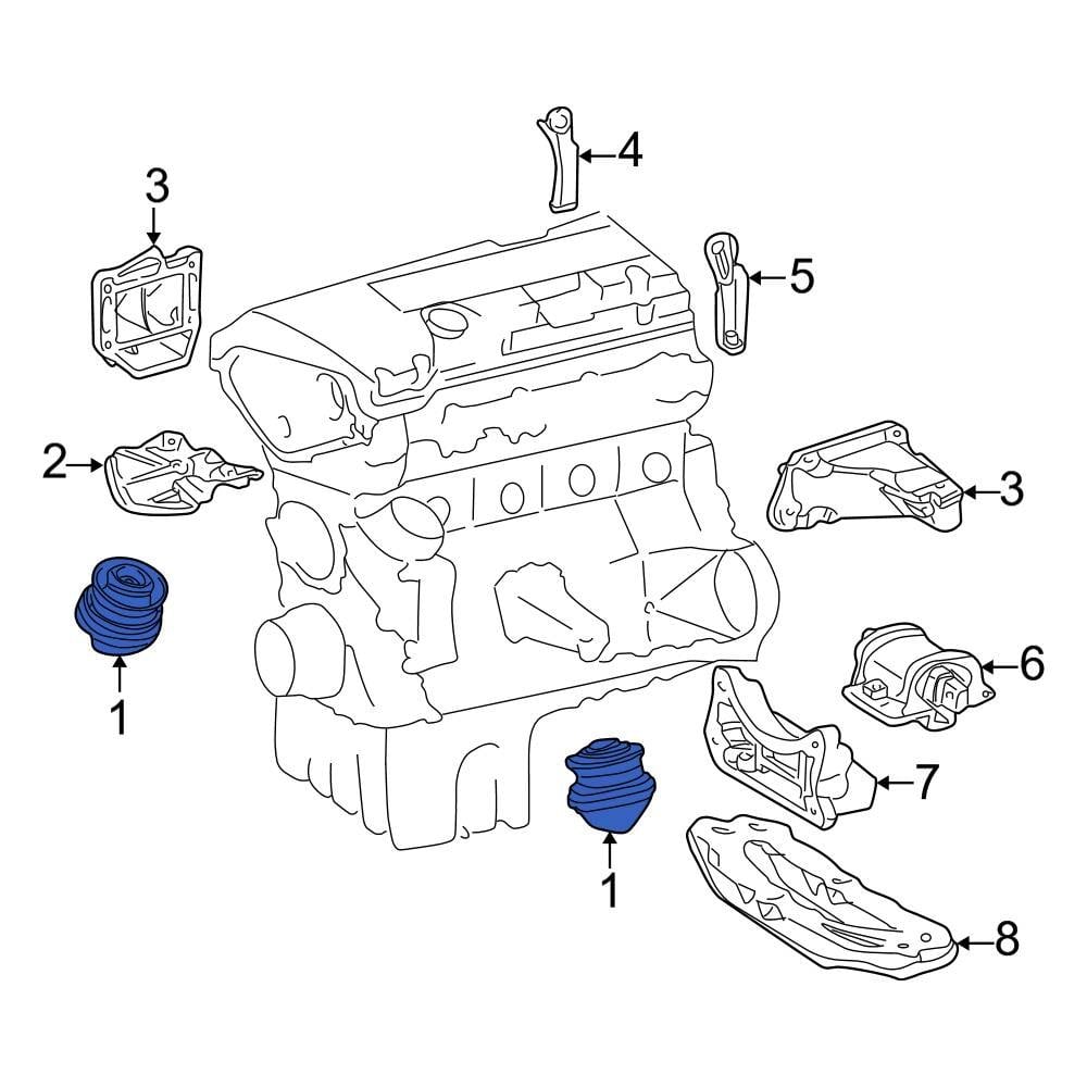 Mercedes-Benz OE 2022404917 - Front Engine Mount