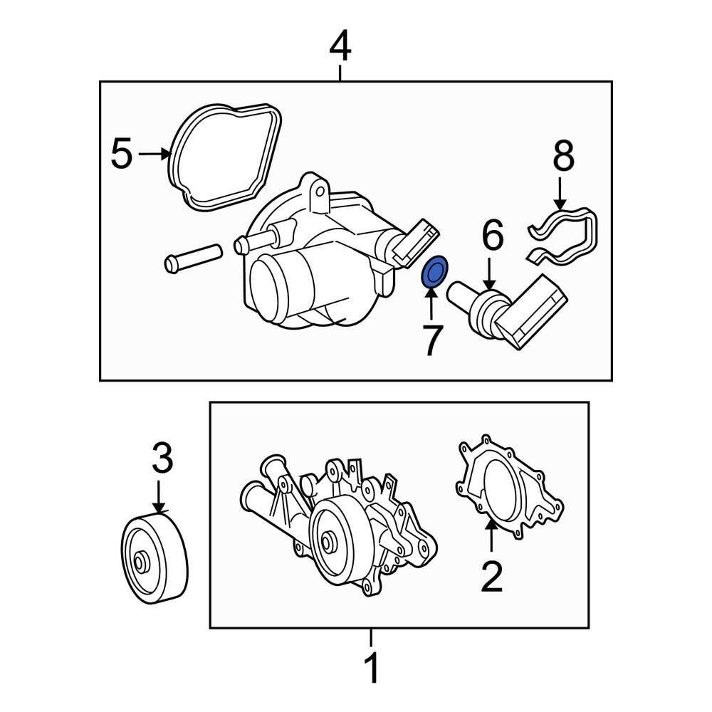 MercedesBenz OE 0229979848 Engine Coolant Temperature Sensor ORing