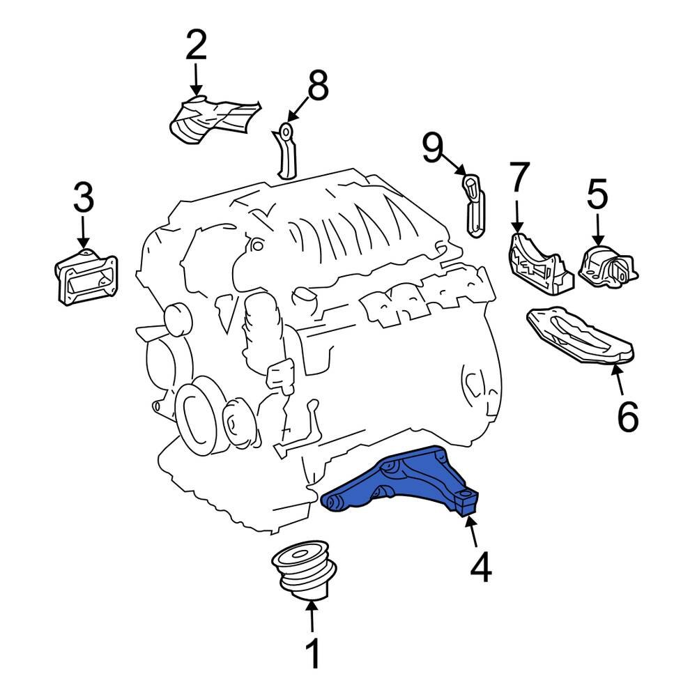 MercedesBenz OE 1132232004 Front Left Engine Mount Bracket