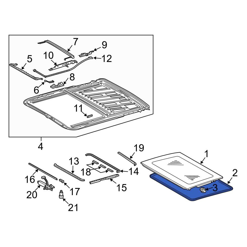 MercedesBenz OE 2117800098 Sunroof Glass Seal