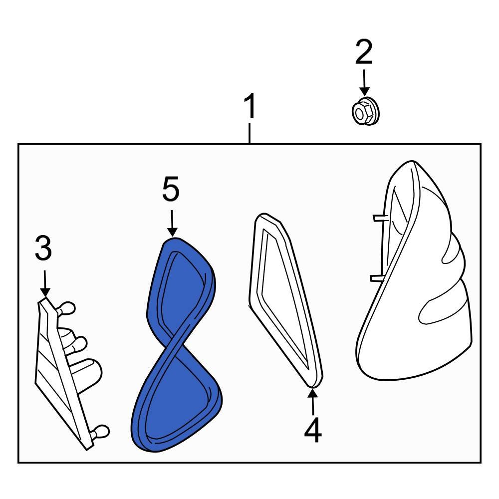 MercedesBenz OE 211826049164 Inner Tail Light Socket Gasket