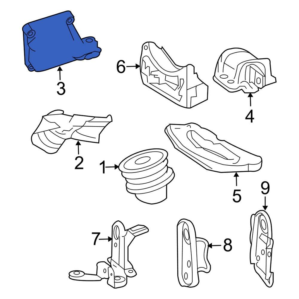 MercedesBenz OE 1562231504 Front Left Engine Mount Bracket