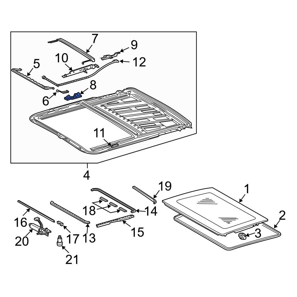 MercedesBenz OE 2117820224 Right Sunroof Guide Rail