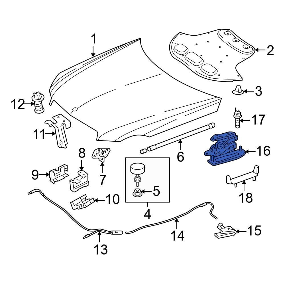 Mercedes-Benz OE 2048800128 - Front Left Hood Hinge