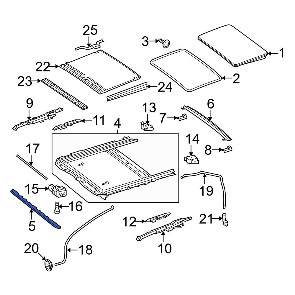 MercedesBenz OE 2047800044 Sunroof Deflector