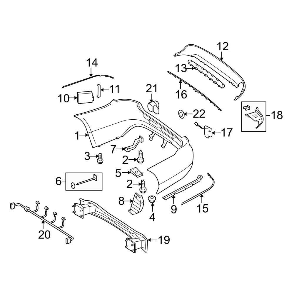 Mercedes-Benz OE 2125405610 - Front Parking Aid System Wiring Harness