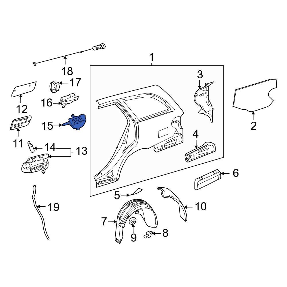 MercedesBenz OE 2048205397 Rear Fuel Filler Door Lock Actuator