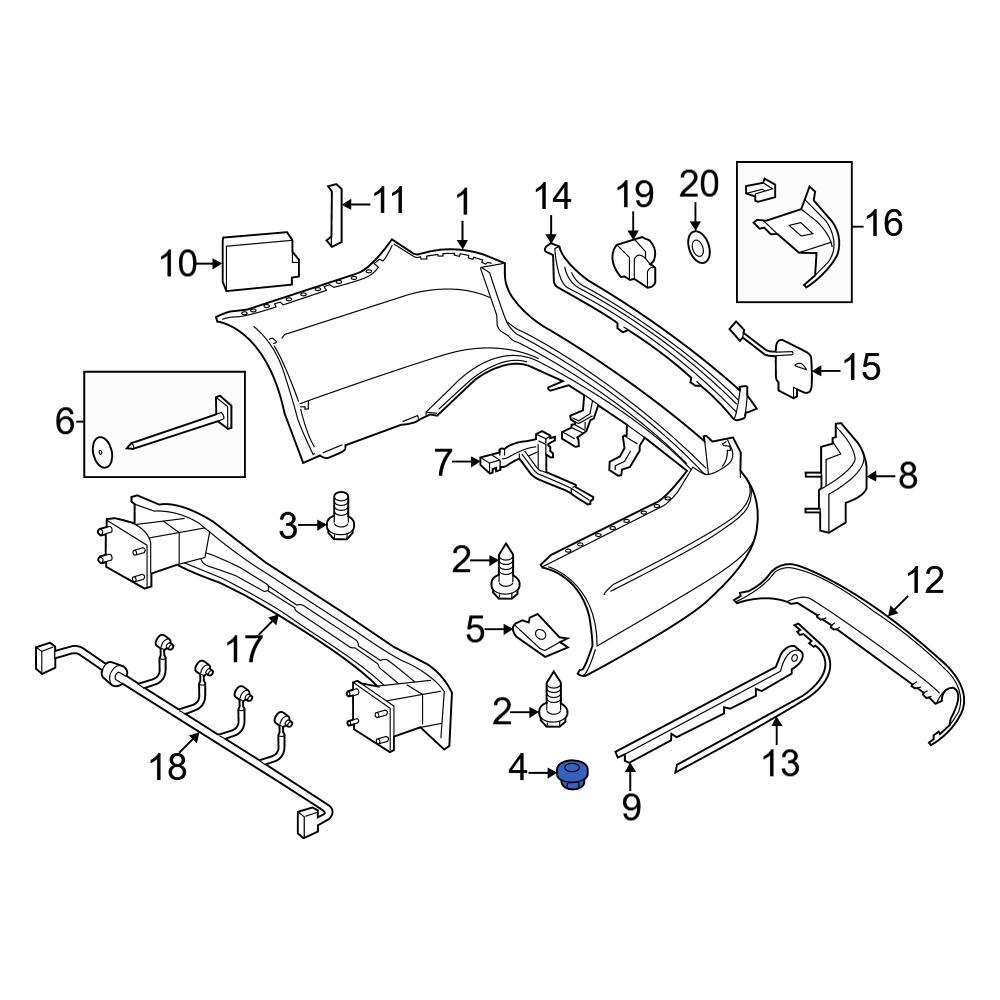 Mercedes-Benz OE 0039949145 - Bumper Guide Nut