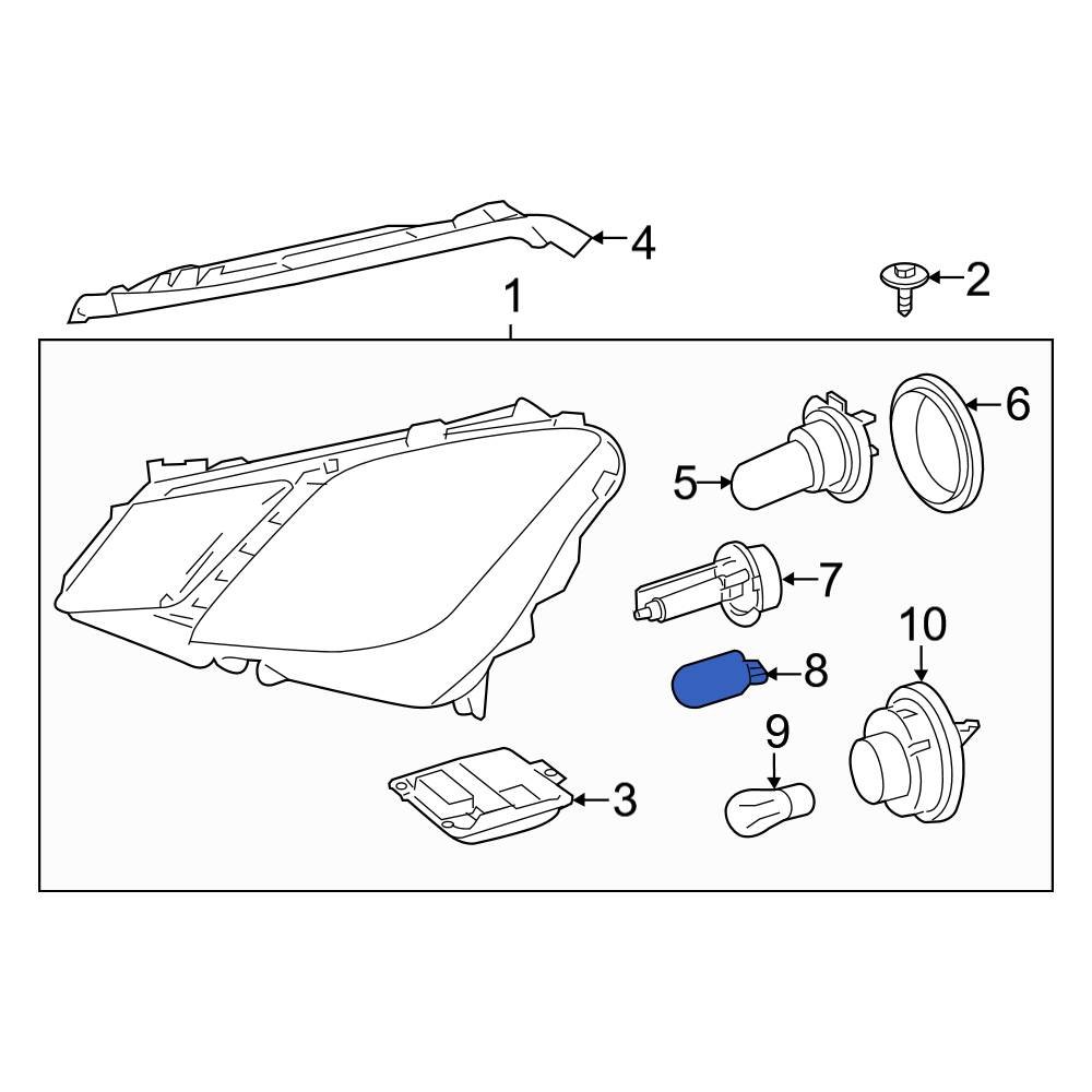 MercedesBenz OE 000000008155 Courtesy Light Bulb