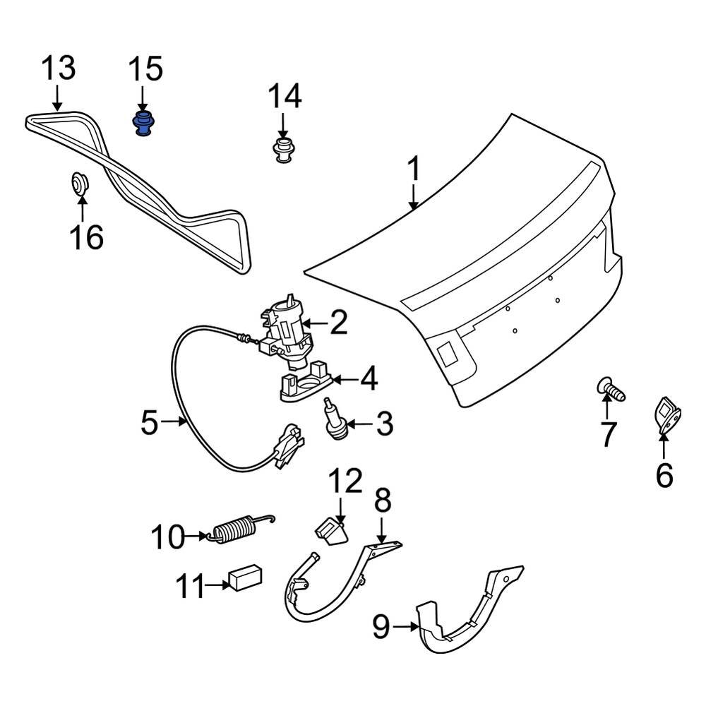 Mercedes-Benz OE 2077500189 - Deck Lid Stop Buffer