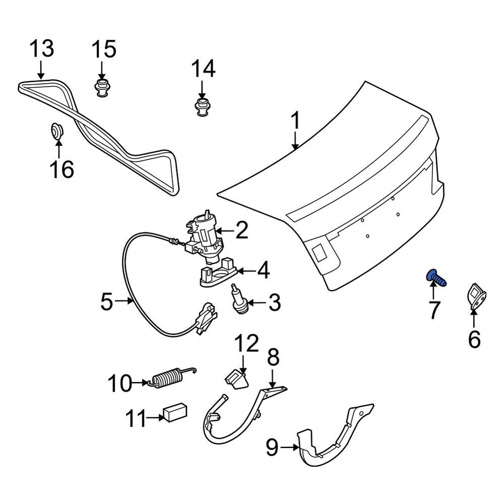 Mercedes-Benz OE 0089907004 - Body A-Pillar Trim Panel Screw