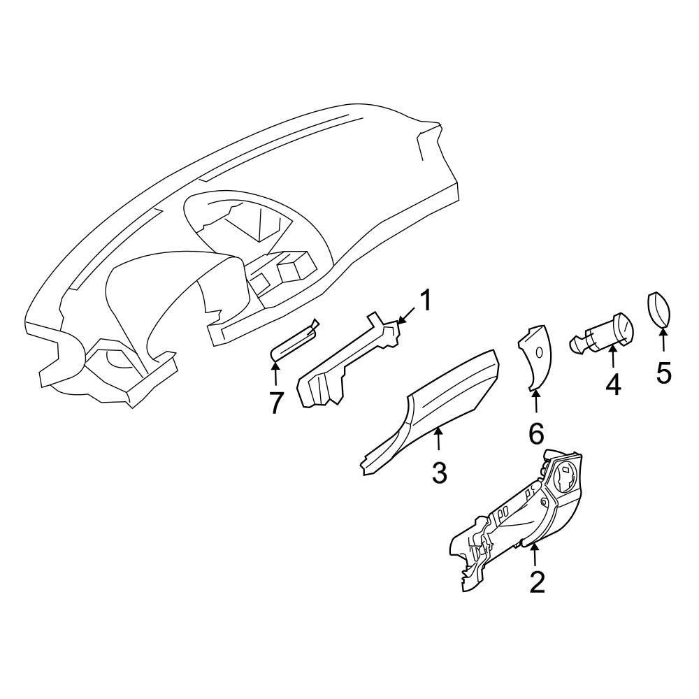 MercedesBenz OE 2036800384 Glove Box Lock Kit