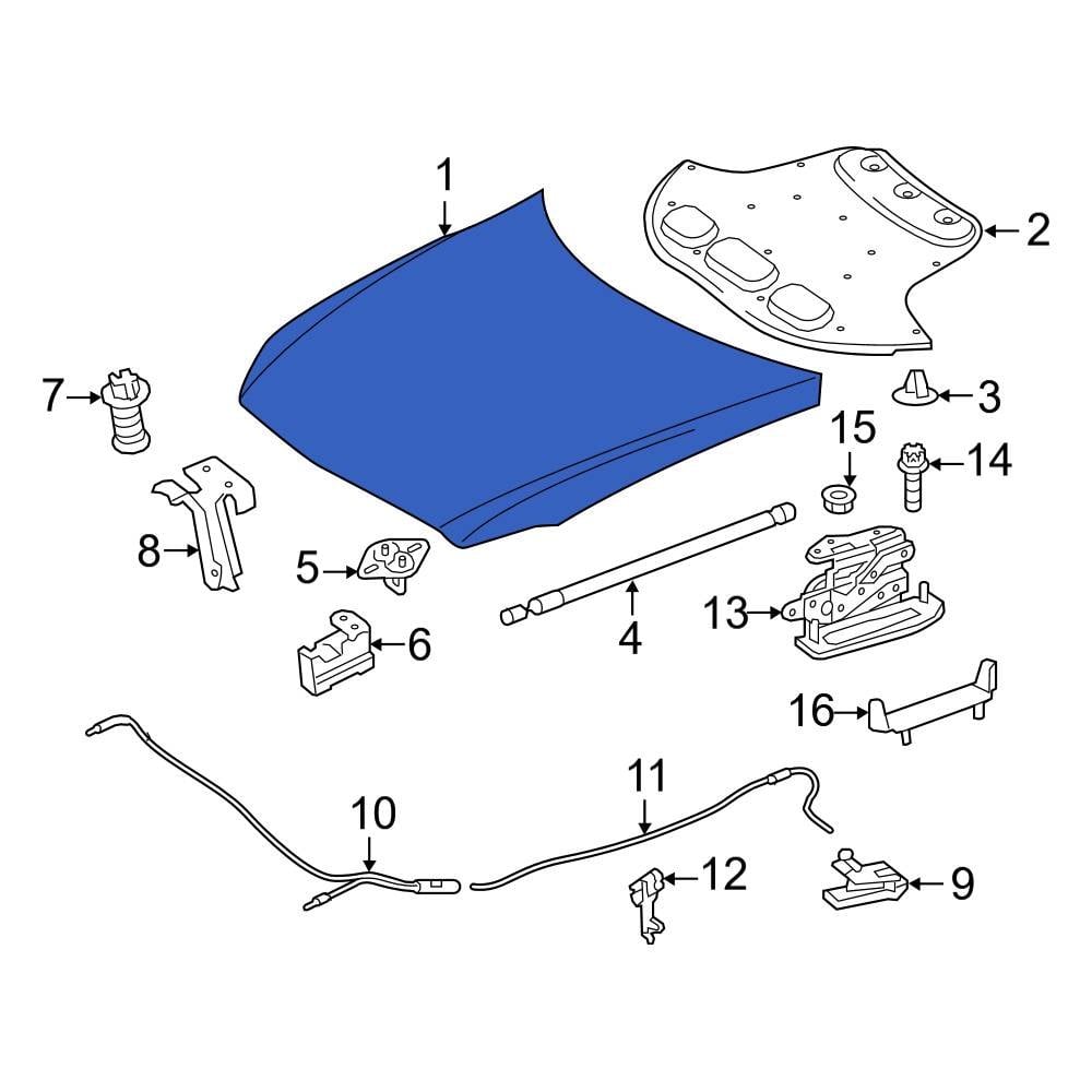 Mercedes-Benz OE 2188800257 - Front Hood Panel